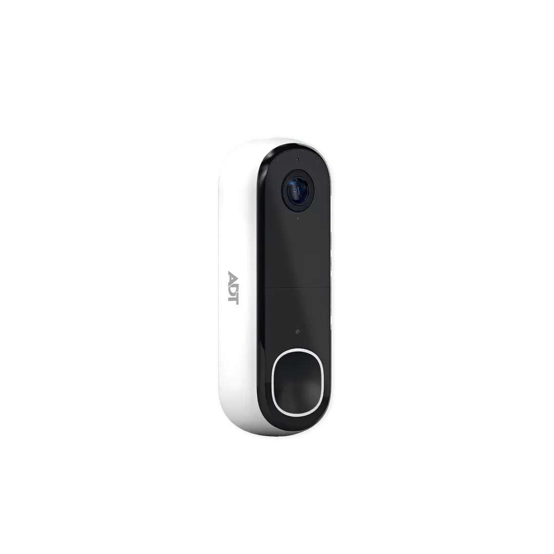 Angled view of the ADT Blu Doorbell Camera