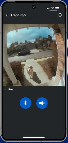 ADT+ app live video camera view