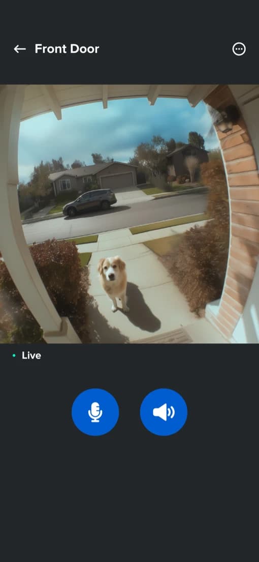 ADT+ app live video camera view
