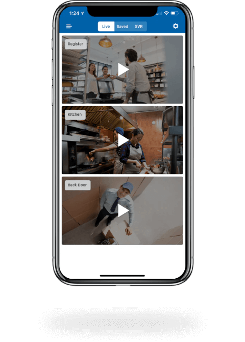 ADT video surveillance on a mobile phone
