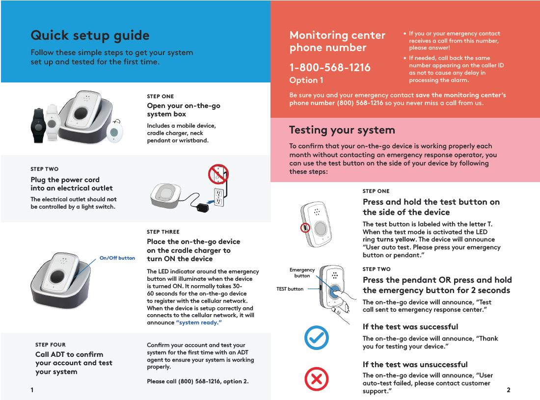 How To Install ADT Medical Alert Systems Download the PDF Guides here