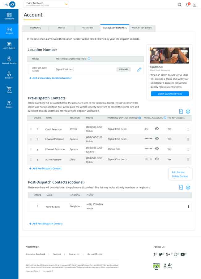 How To Change People On Call List For ADT Security System