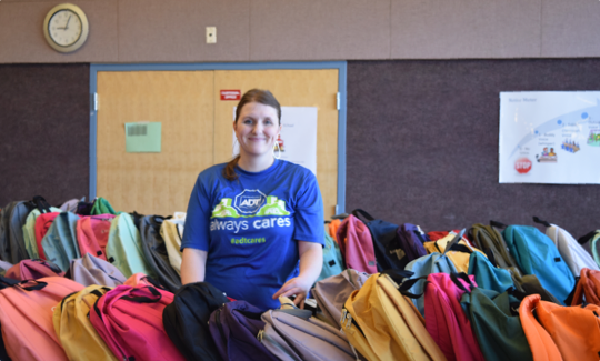 ADT team members help support communities in need. ADT team members help support communities in need.