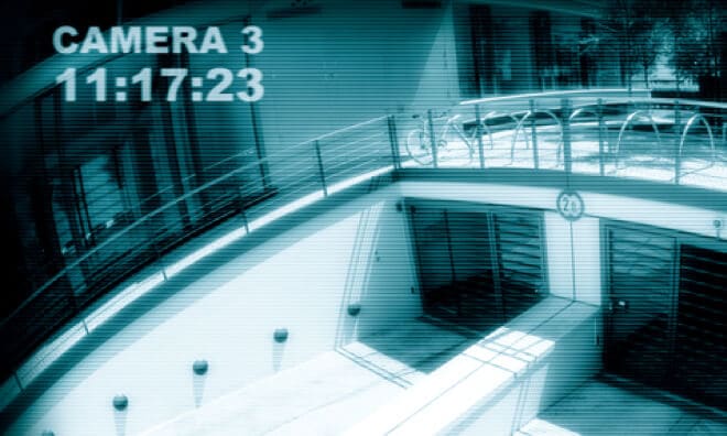 Surveillance video showing the inside of a building Surveillance video showing the inside of a building