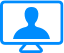 Man on video icon Man on video icon