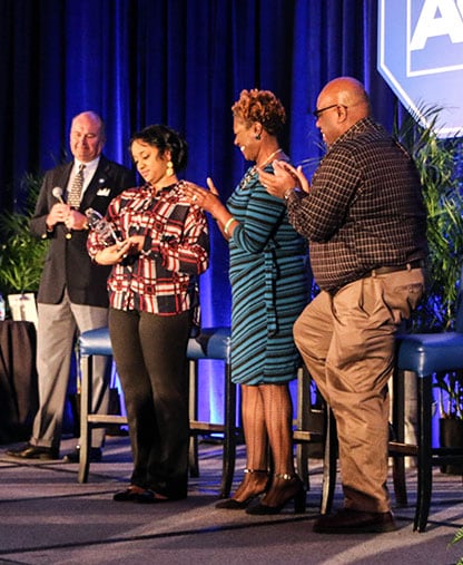 Vanessa and Carroll got to thank Tauneal for her life-saving work. Vanessa and Carroll got to thank Tauneal for her life-saving work.