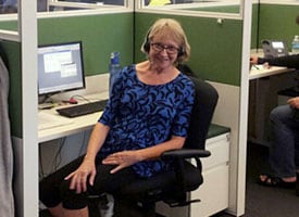 ADT dispatcher Sally Boutwell