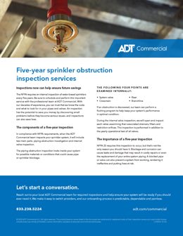 Five-year sprinkler service PDF