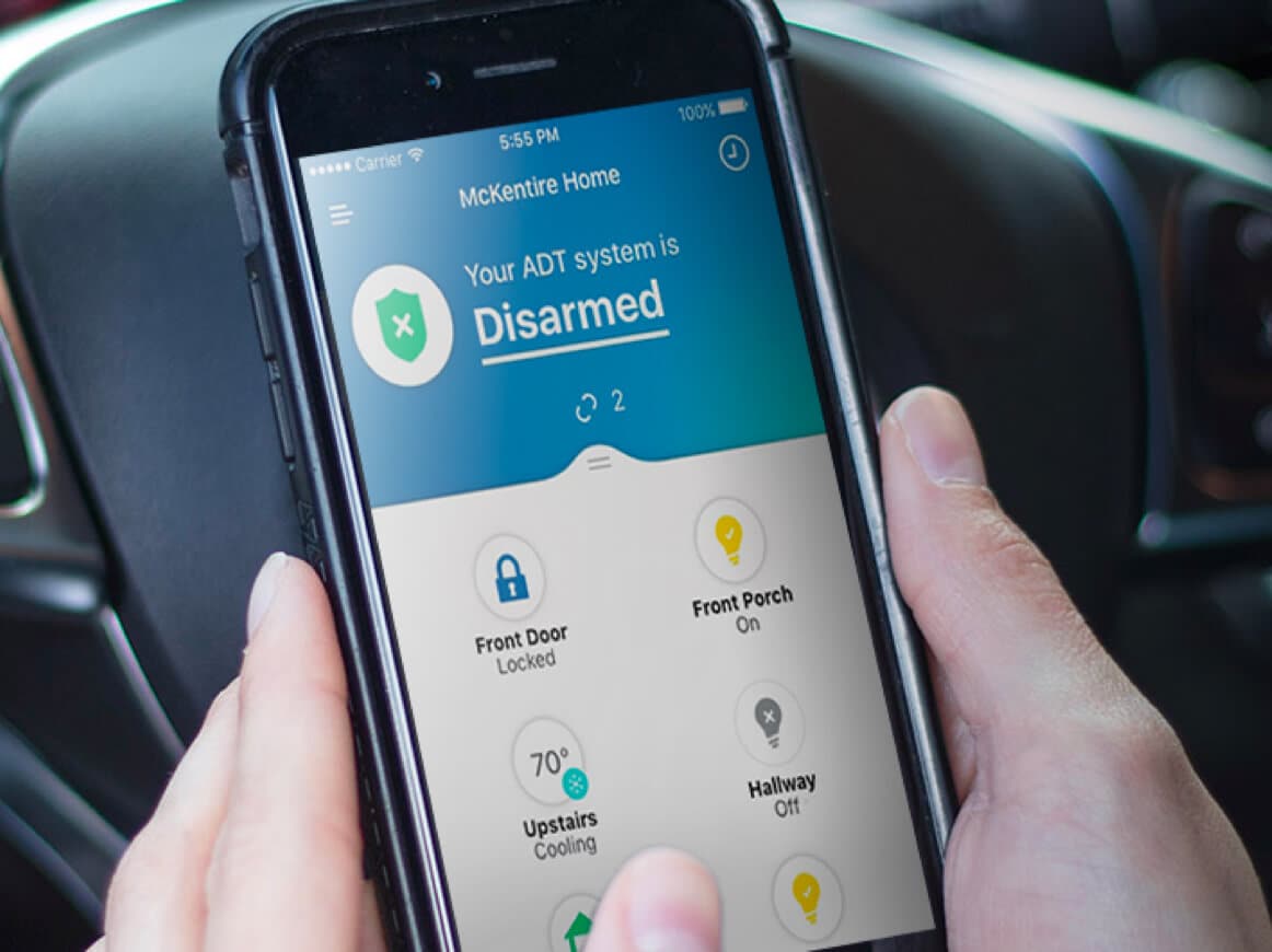 Control your home security with the ADT mobile app