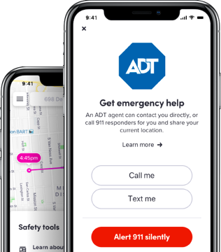 Emergency assistance with ADT and Lyft