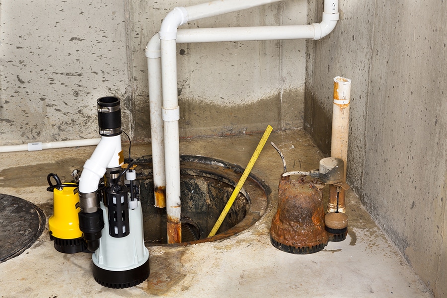 Sump pump with rust is replaced with a new model. Sump pump with rust is replaced with a new model.
