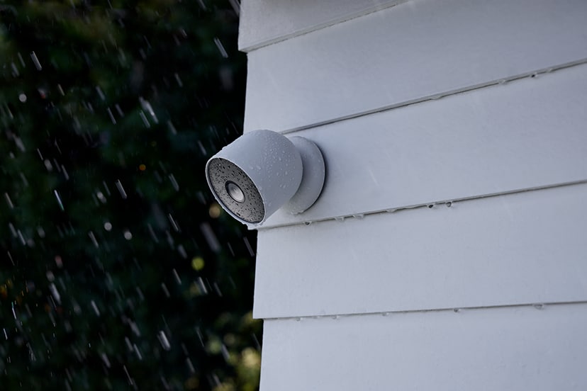 Google Cam mounted on a house