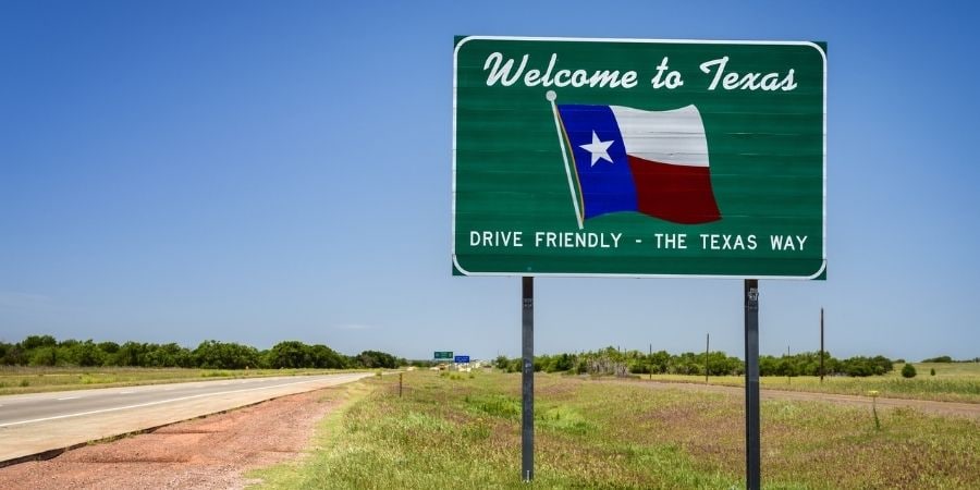 texas road sign