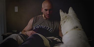 McKenzie Hartman and his dog Daisy. McKenzie Hartman and his dog Daisy.
