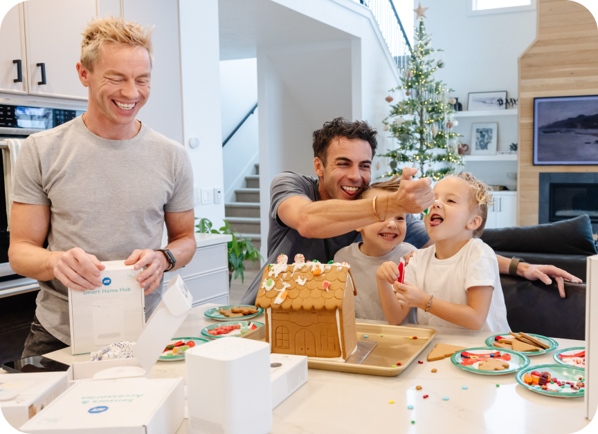 An ADT package getting delivered to someone's home
