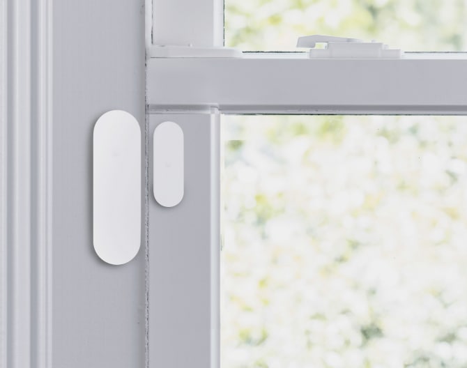 ADT Door/Window Sensor on a window ADT Door/Window Sensor on a window