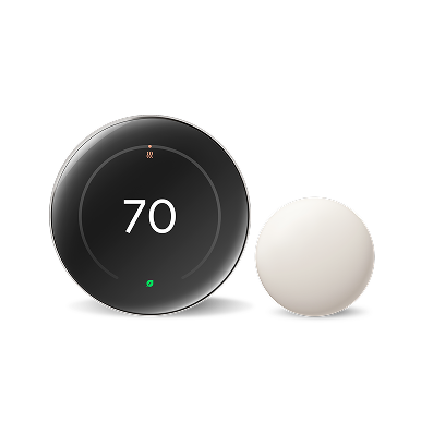 Front view of Google Nest Thermostat 