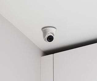 ADT installer and customer in her home