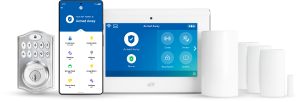 ADT Smart Home package with keypad, command panel, app and more