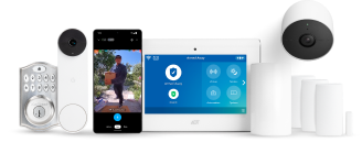 ADT Video & Smart Home package with keypad, doorbell, command panel, app and indoor camera