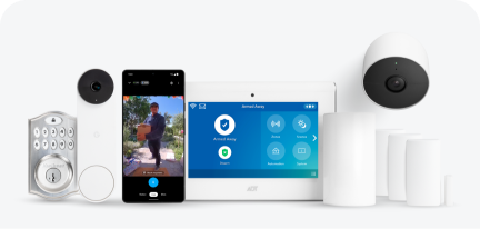 Smart Home package with ADT Smart Lock, app, Command Panel, and other products Smart Home package with ADT Smart Lock, app, Command Panel, and other products