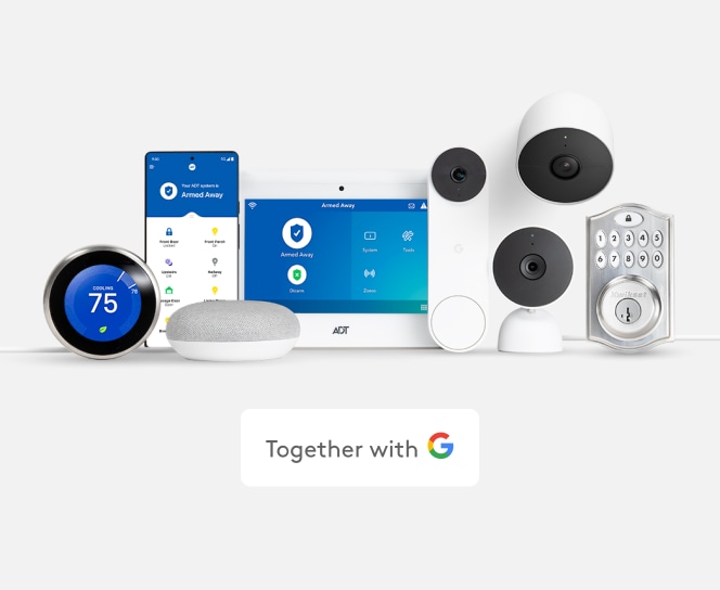 Google indoor camera, ADT command panel, ADT smart lock and other products