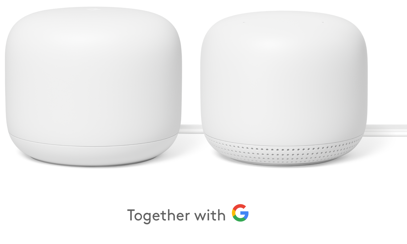 Google Nest Wifi router and point