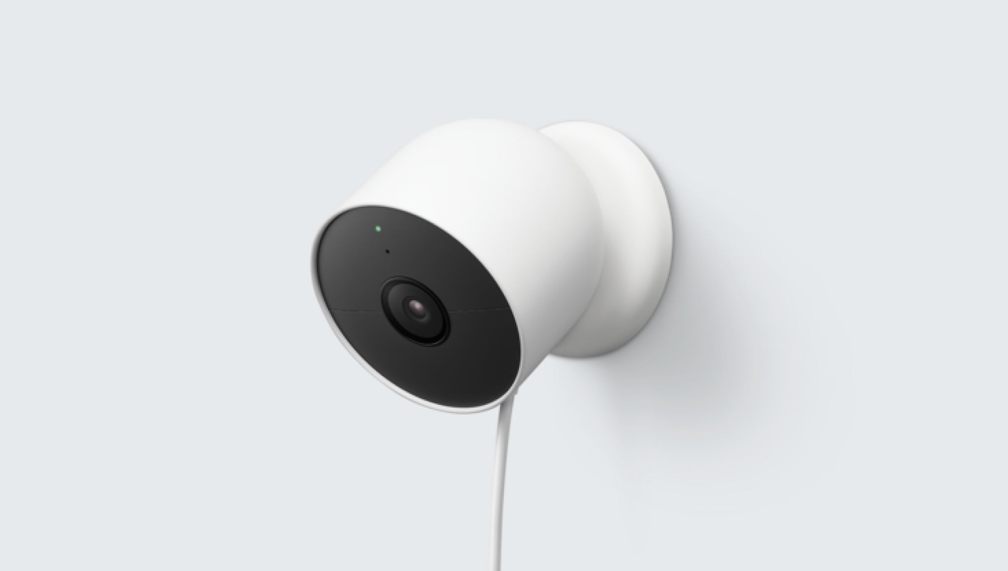 Outdoor Google Nest Cam mounted on a wall
