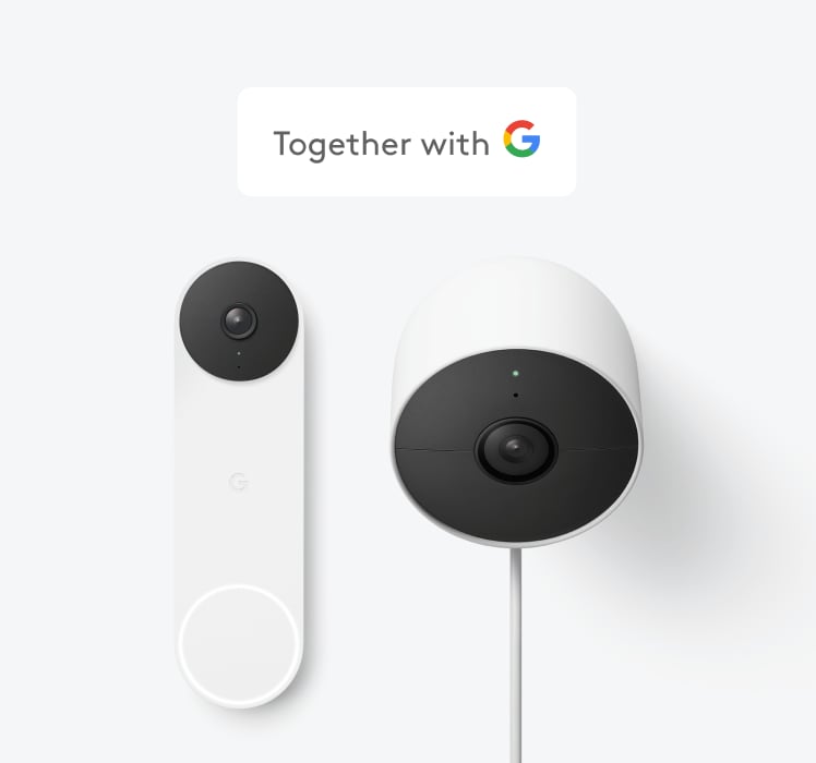 Google doorbell with ADT app on phone showing a delivery man