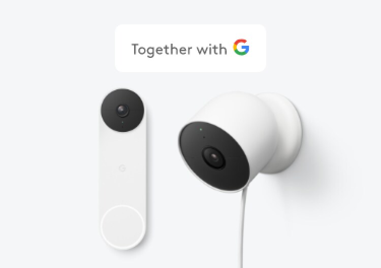Google doorbell with ADT app on phone showing a delivery man
