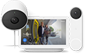 Outdoor Google Nest Cam, Nest Hub, and Nest Doorbell