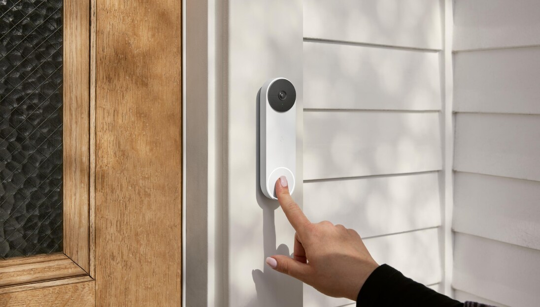 Hand ringing the Google Nest Doorbell Hand ringing the Google Nest Doorbell