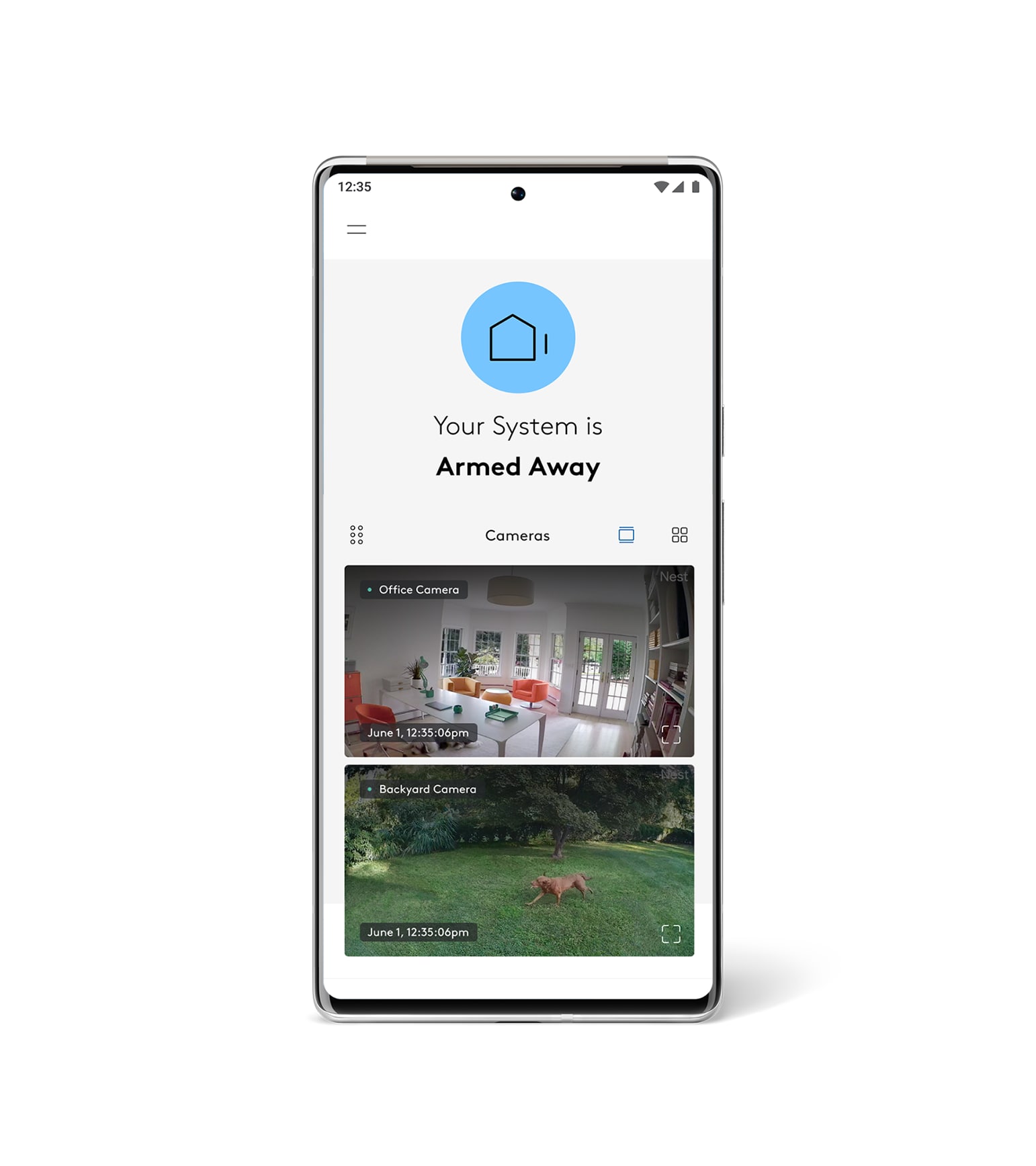 Live footage on the ADT+ app