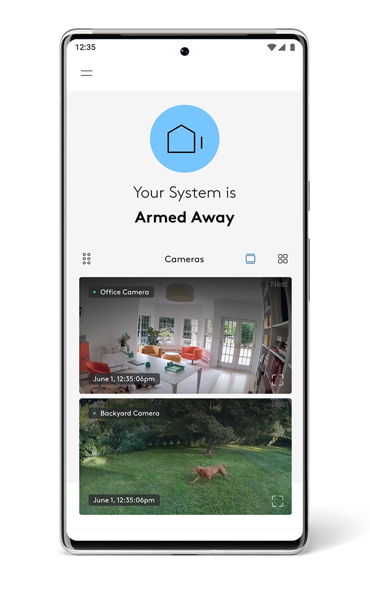 Live footage on the ADT+ app