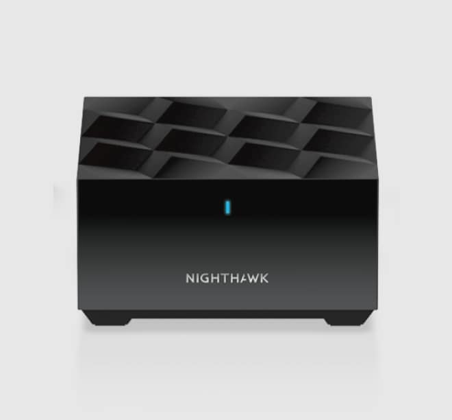 NETGEAR Nighthawk® Mesh WiFi on a grey background