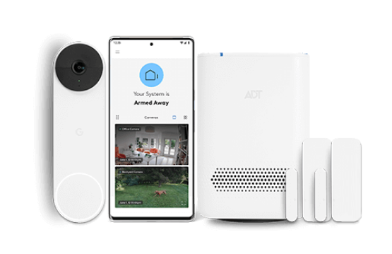 ADT Smart Home package with keypad, command panel, app and more