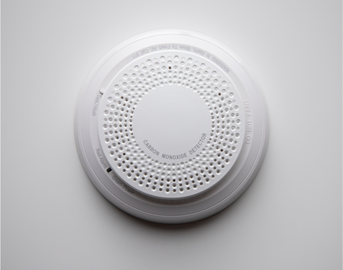 ADT Carbon Monoxide Detector on a wall