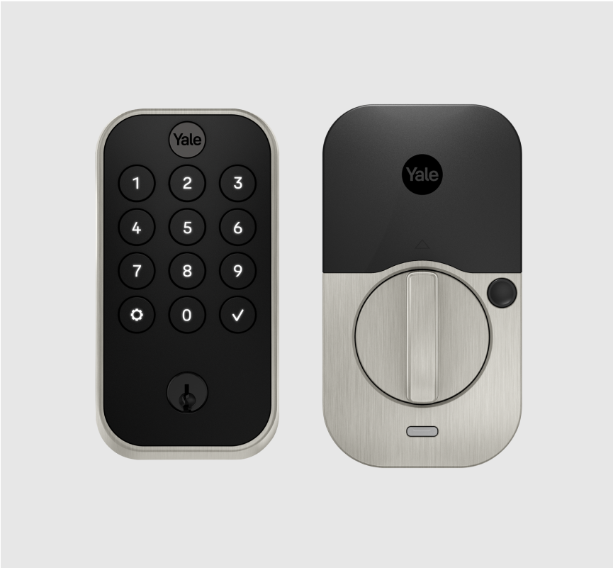 Yale Smart Lock on a grey background 