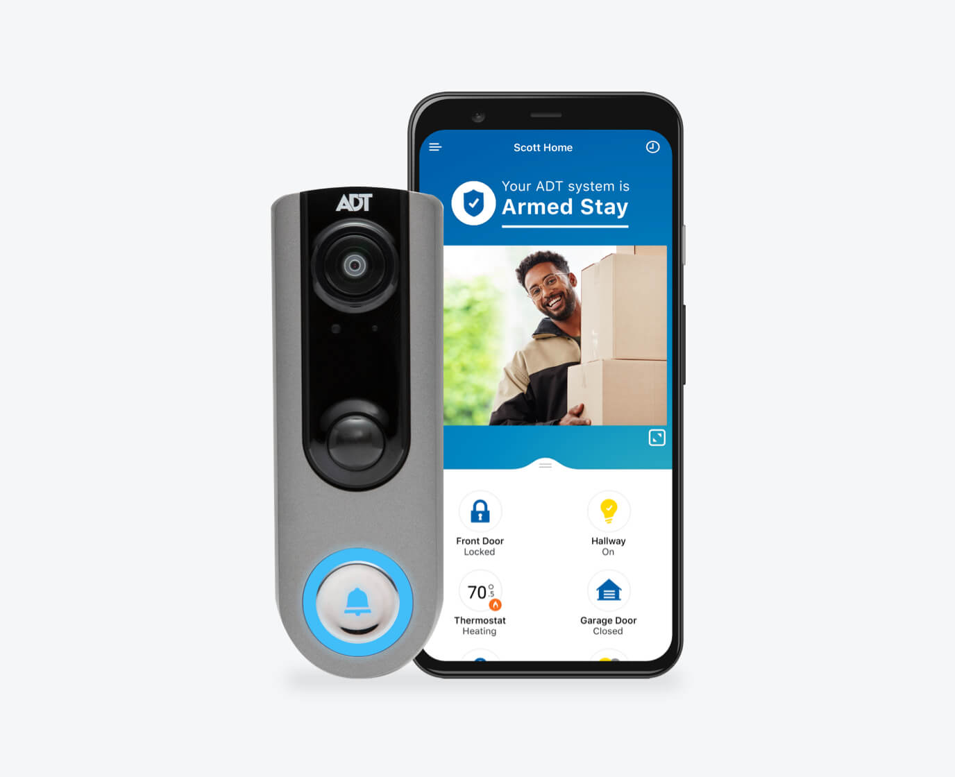 Doorbell sensor and ADT app