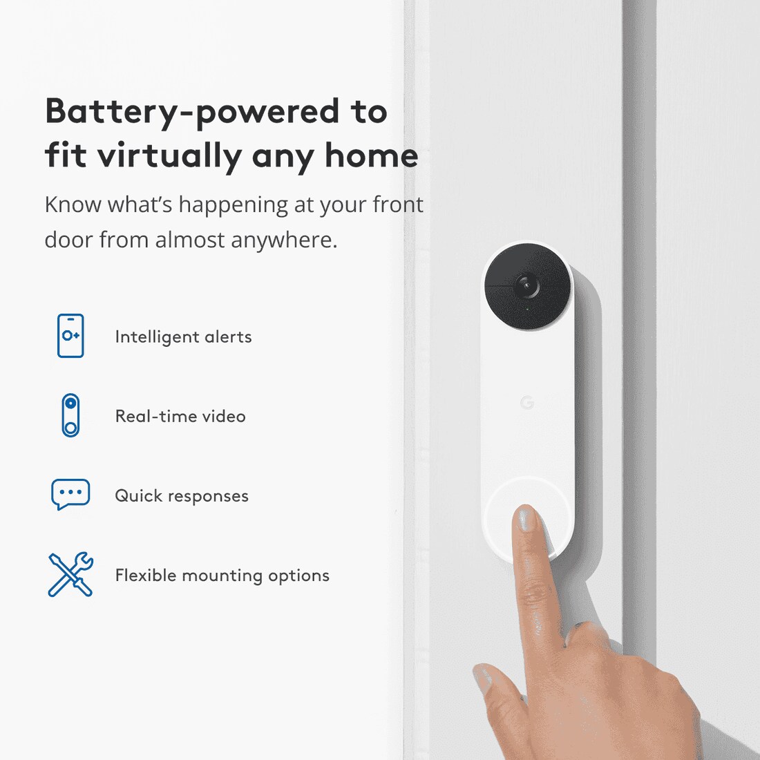 Google Nest Doorbell (バッテリータイプ) ADT | ADT Home Security Program
